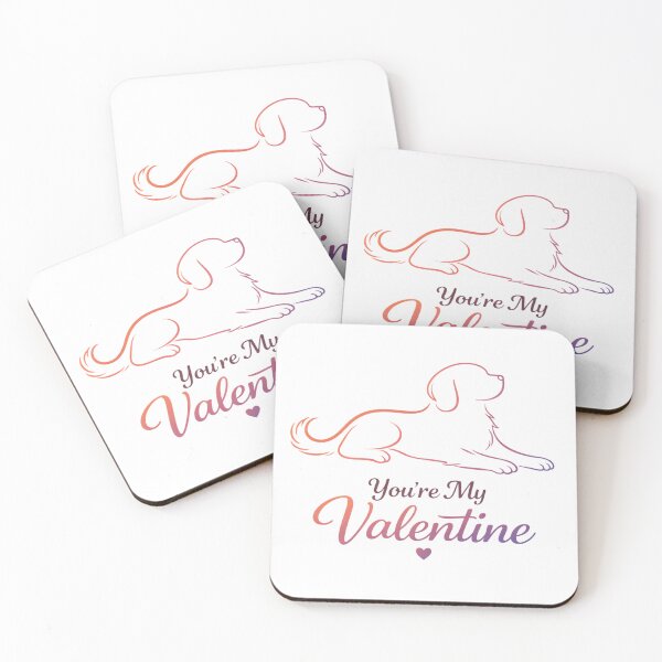 Artikelvorschau, Du bist mein Valentin – Minimalistische Hunde-Linienzeichnung entworfen und verkauft von LoppiPrintShop.