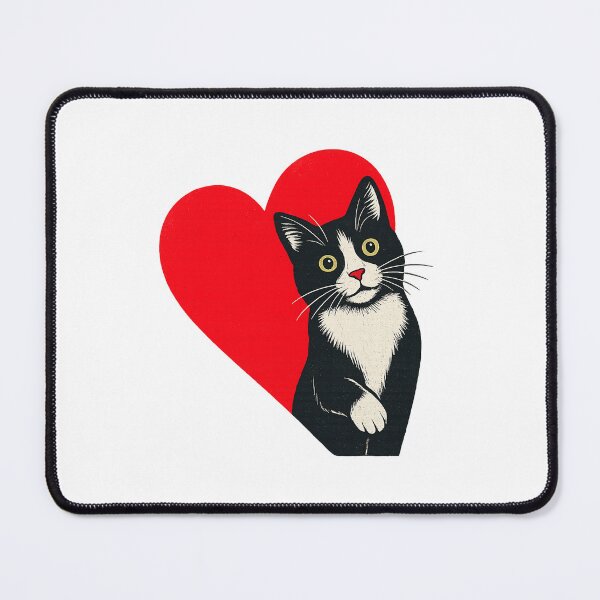 Item preview, Tuxedo Cat Valentine Heart designed and sold by Han1986.