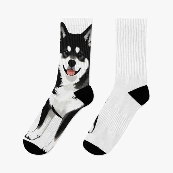 Item preview, Black And White Dog Akita Inu  designed and sold by Uglyandcute.