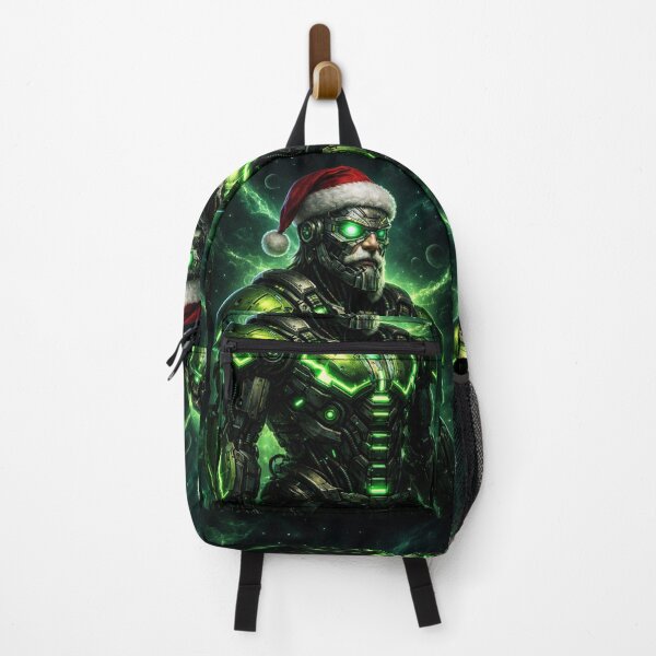 Item preview, Sci-Fi Cybernetic Santa Claus Christmas Art – Neon Green Emerald Futuristic Space Illustration designed and sold by TSOL5.