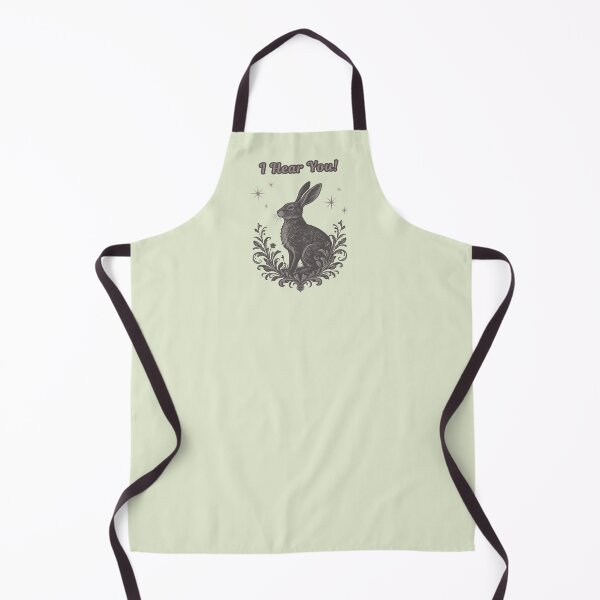 Item preview, I Hear You! Rabbit - Vintage Line Illustration Art designed and sold by TeesOnRosebud.