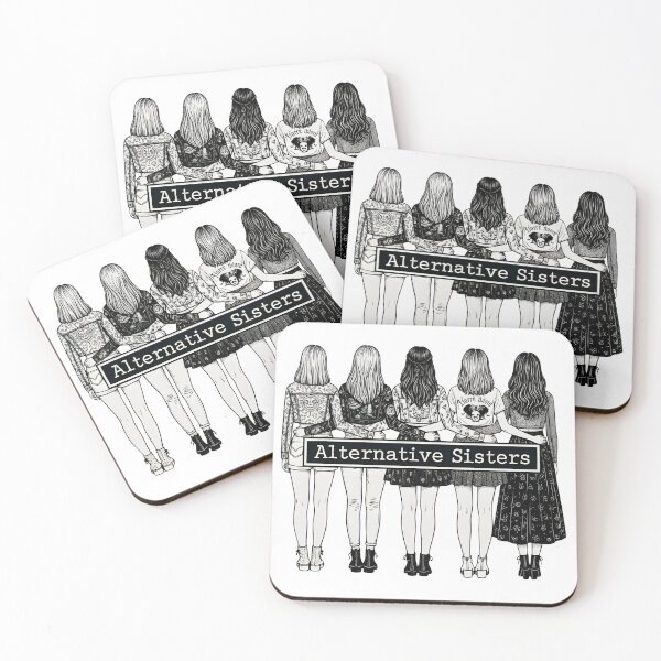 Item preview, Alternative Sisters – Indie Goth Girl Gang Illustration designed and sold by Senkov.