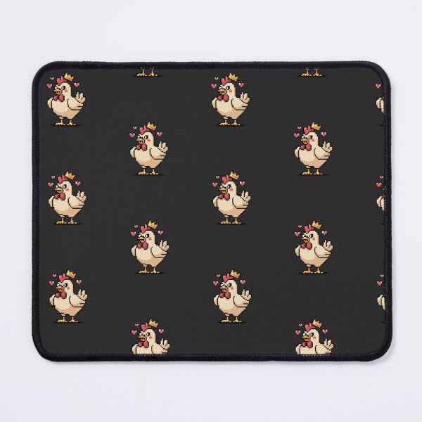 Item preview, Cute Pixel Art Chicken King with Crown and Hearts designed and sold by Best-Designers.