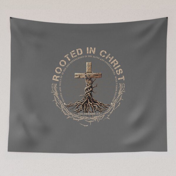 Item preview, Rooted in Christ Jesus Faith Cross Christian Religious designed and sold by KristineLi.