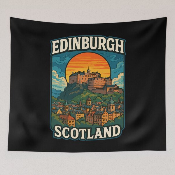 Item preview, Edinburgh Scotland Retro designed and sold by TomFrontierArt.