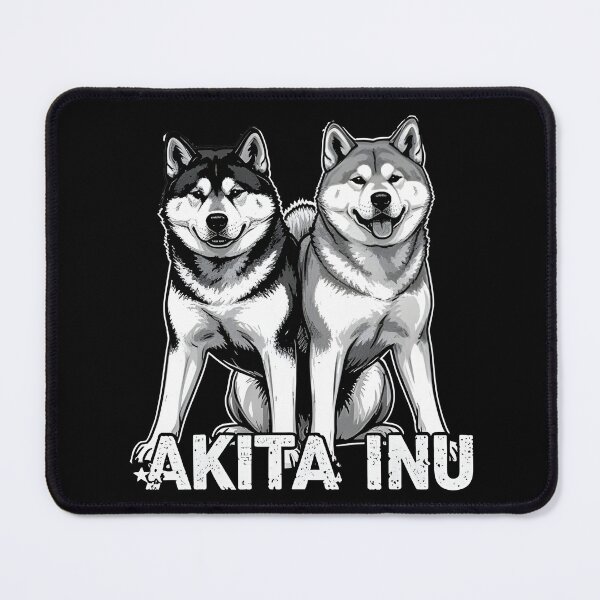 Item preview, Black And White Dog Akita Inu designed and sold by Uglyandcute.