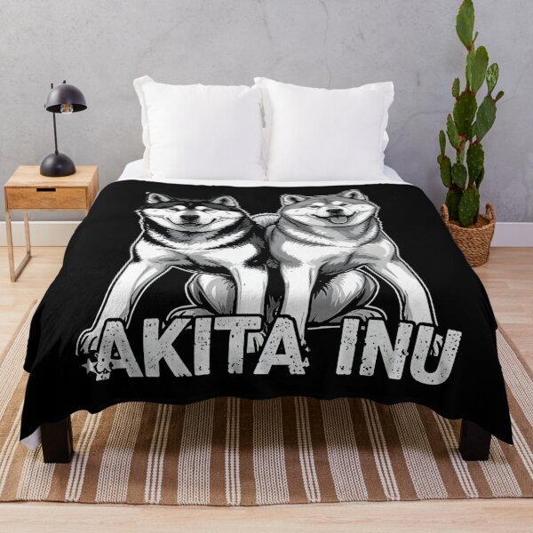 Item preview, Black And White Dog Akita Inu designed and sold by Uglyandcute.