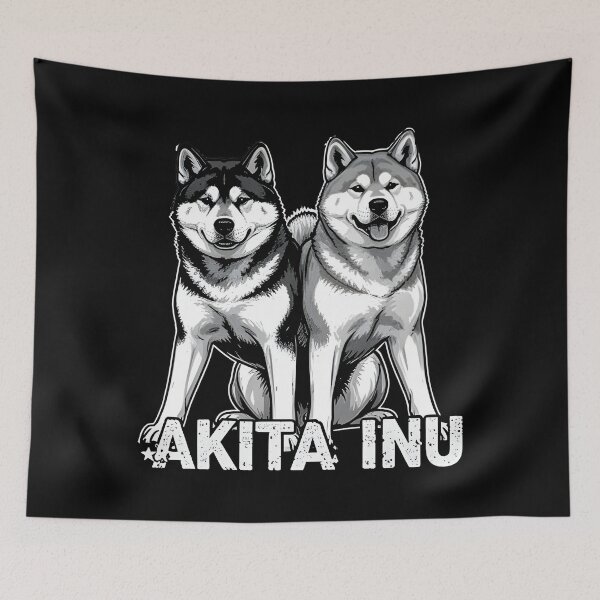 Item preview, Black And White Dog Akita Inu  designed and sold by Uglyandcute.