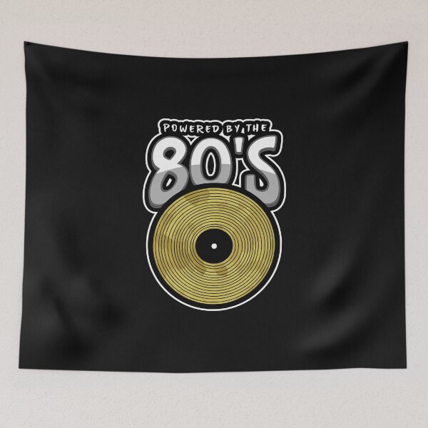 Item preview, Powered By The 80s Retro Vinyl Record designed and sold by Sartoris Art.