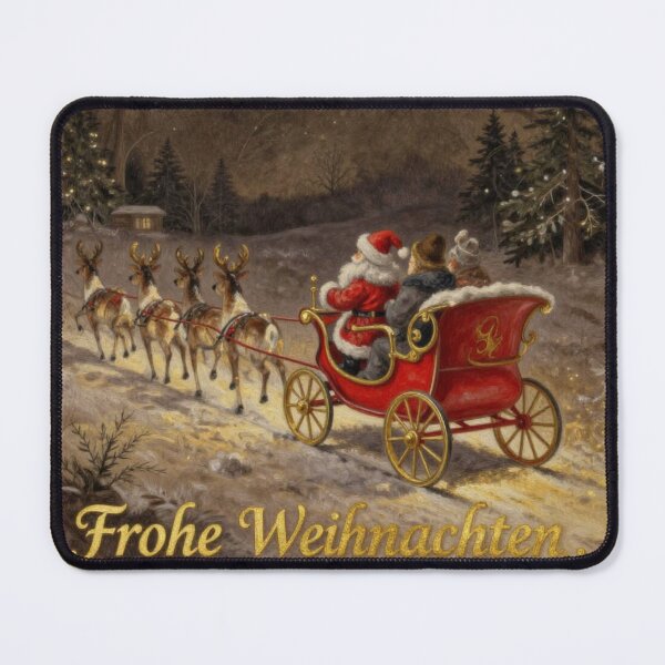 Item preview, Santa's Sleigh Ride through Winter Magic – Merry Christmas in Light and Snow designed and sold by FotoworldEdel.