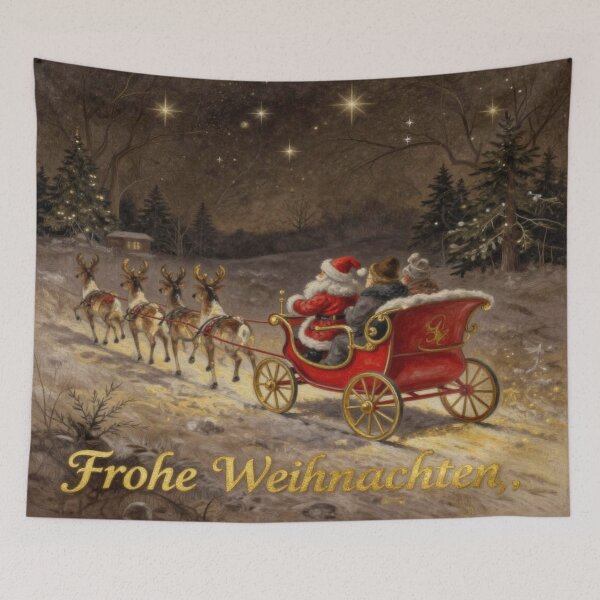 Item preview, Santa's Sleigh Ride through Winter Magic – Merry Christmas in Light and Snow designed and sold by FotoworldEdel.