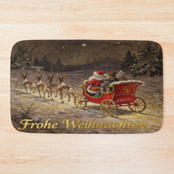 Item preview, Santa's Sleigh Ride through Winter Magic – Merry Christmas in Light and Snow designed and sold by FotoworldEdel.