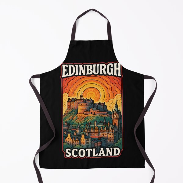 Item preview, Edinburgh Scotland Retro Trippy Art Travel designed and sold by TomFrontierArt.