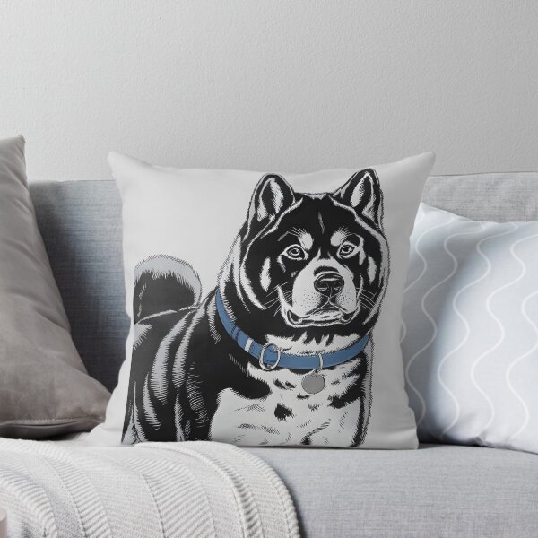 Item preview, Black And White Dog Akita Inu  designed and sold by Uglyandcute.