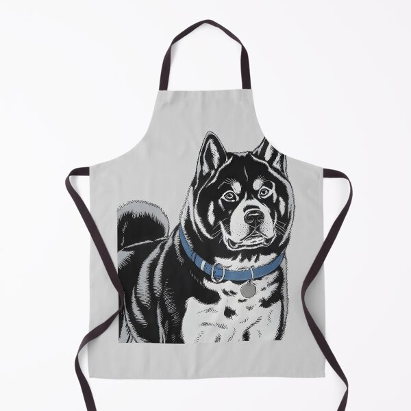 Item preview, Black And White Dog Akita Inu designed and sold by Uglyandcute.