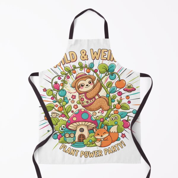 Item preview, Wild and Weird Plant Power Party Sloth and Fox Cottagecore T-Shirt designed and sold by RectifyFashions.