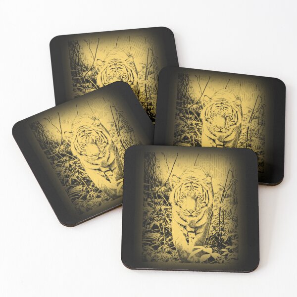 Item preview, Tiger Jungle Golden Wildlife Art designed and sold by RPrintPulse.