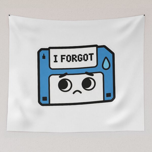 Item preview, I FORGOT – Funny Floppy Disk Retro Memory Meme designed and sold by IODesignsofficial.