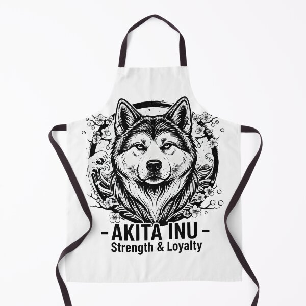 Item preview, Black And White Dog Akita Inu designed and sold by Uglyandcute.