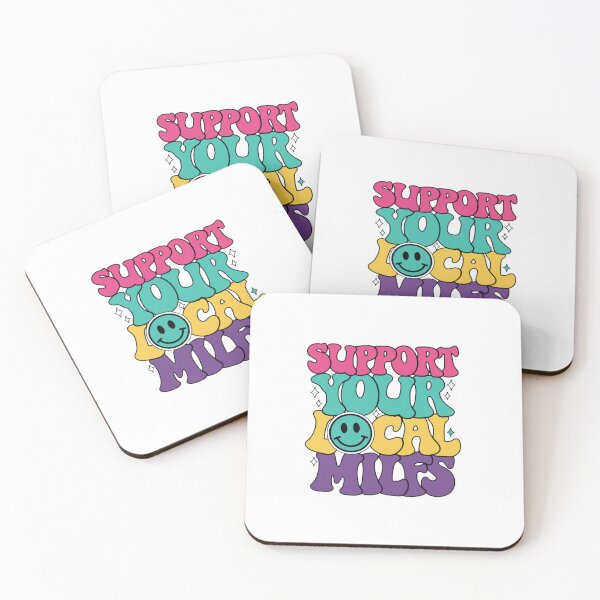 Item preview, Colorful Wavy Typography Support Your Local Milfs Aesthetic designed and sold by HBDStudio.