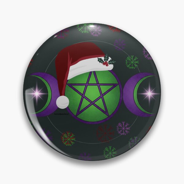 Item preview, Witchmas Triple Moon Pentacle – Santa Hat Holiday Protection Symbol | Witchy Christmas Art by CarmaQuanTarot designed and sold by CarmaQuanTarot.