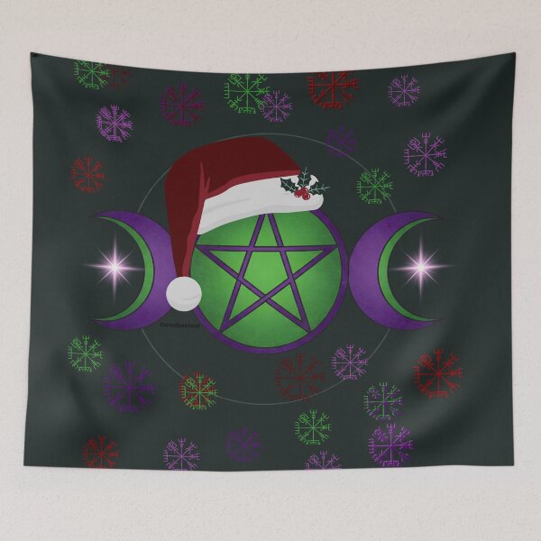 Item preview, Witchmas Triple Moon Pentacle – Santa Hat Holiday Protection Symbol | Witchy Christmas Art by CarmaQuanTarot designed and sold by CarmaQuanTarot.