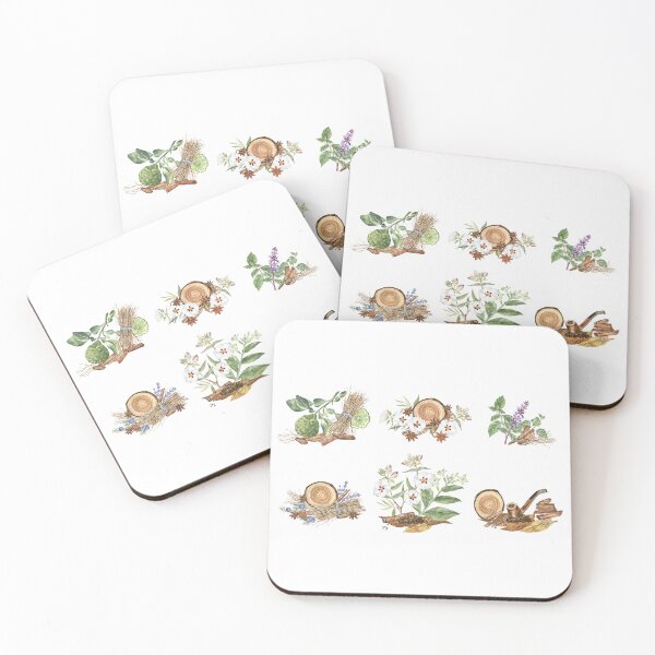 Item preview, Fragrant Plants Botanical Compositions designed and sold by Flowersforbear.
