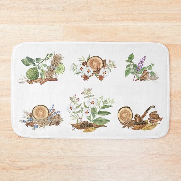 Item preview, Fragrant Plants Botanical Compositions designed and sold by Flowersforbear.