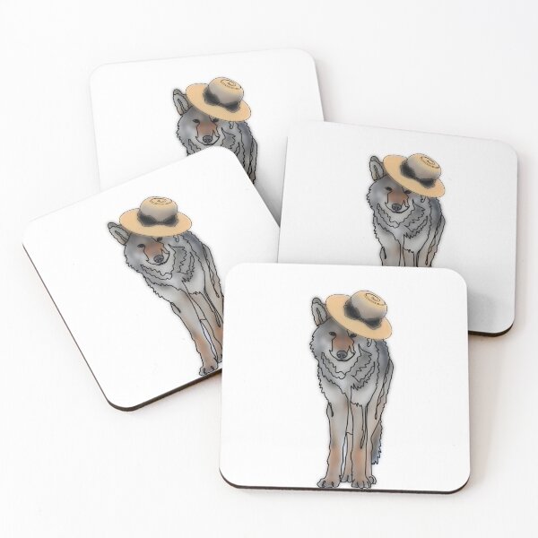 Item preview, Wild Wolf with floppy sun hat with bow  – animalzinhats designed and sold by Ashley’sAnimalz.