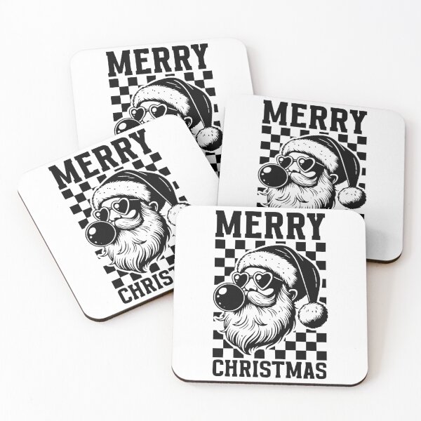 Item preview, Edgy Santa Claus Heart Glasses & Checkerboard Graphic designed and sold by hussain-dz.