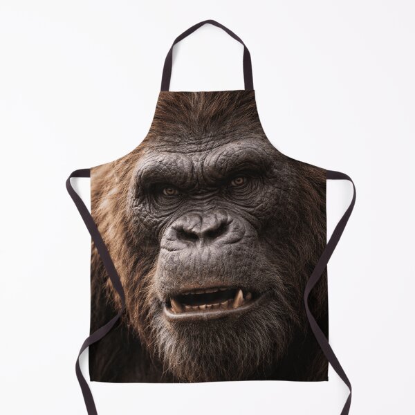 Item preview, The intense stare of the massive Gigantopithecus, a formidable prehistoric titan. designed and sold by PrehistoryPulse.