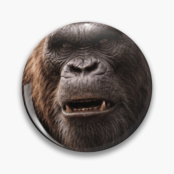 Item preview, The intense stare of the massive Gigantopithecus, a formidable prehistoric titan. designed and sold by PrehistoryPulse.