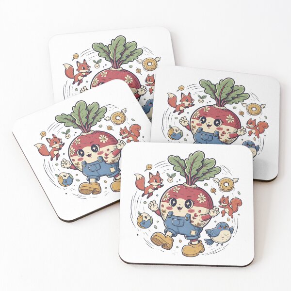 Item preview, Kawaii Radish in Overalls Garden Friends Cute Vegetable T-Shirt designed and sold by RectifyFashions.