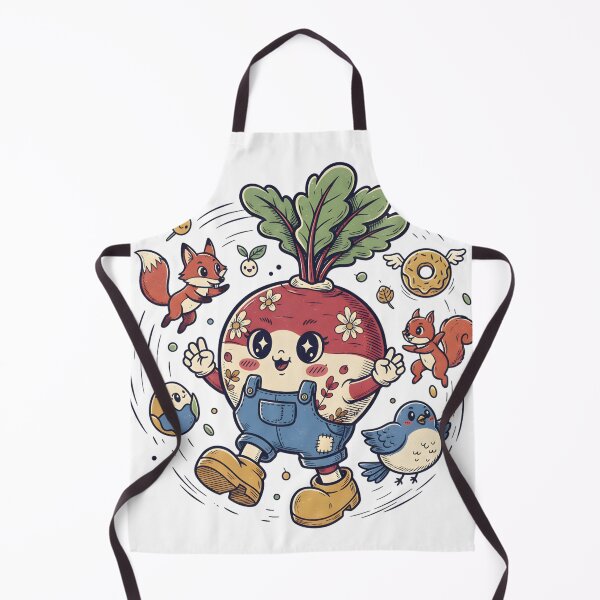 Item preview, Kawaii Radish in Overalls Garden Friends Cute Vegetable T-Shirt designed and sold by RectifyFashions.