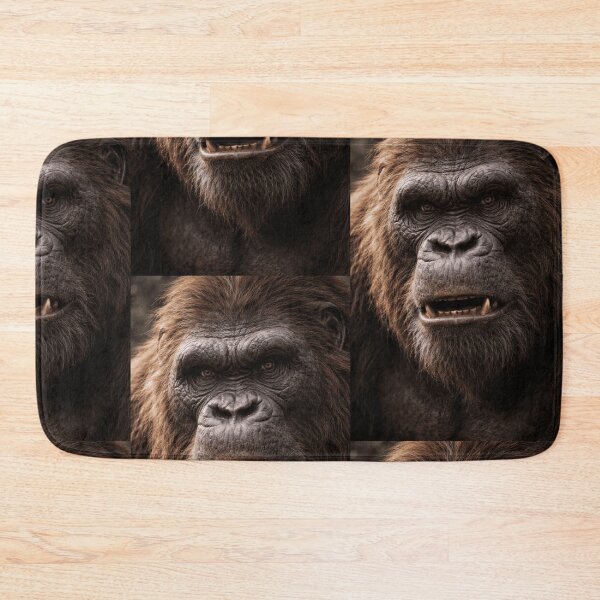 Item preview, The intense stare of the massive Gigantopithecus, a formidable prehistoric titan. designed and sold by PrehistoryPulse.