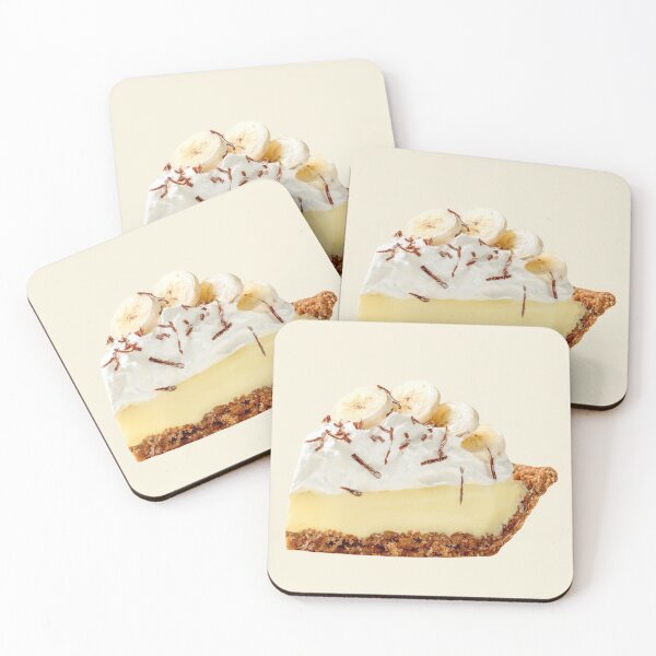 Item preview, Slice of Banana Cream Pie With Whipped Cream and Chocolate Shavings designed and sold by Violet Peonies.