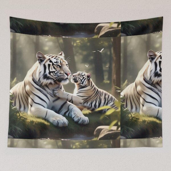 Item preview, White Tiger Bond – Artistic Illustration designed and sold by TreatLLC.