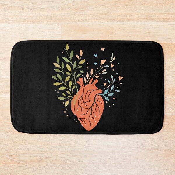 Item preview, Vibrant Floral Anatomical Heart - Botanical Human Nature Medical Art designed and sold by DrawHandArt.