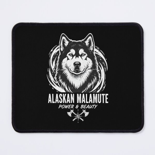 Item preview, Black And White Dog Alaskan Malamute designed and sold by Uglyandcute.