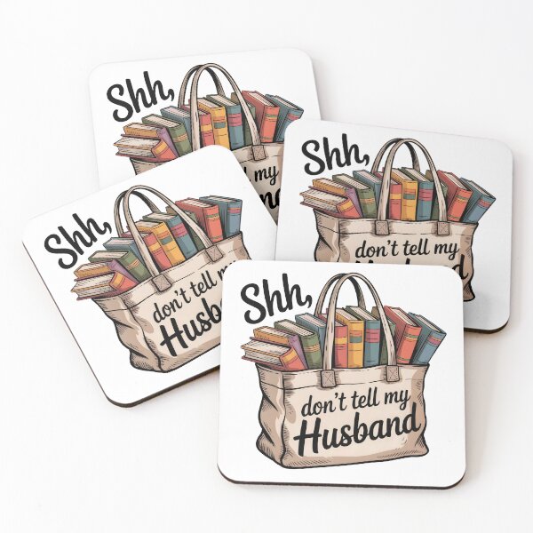 Item preview, Shh Don't Tell My Husband - Funny Book Hoarding Bag designed and sold by No Shelf Control.