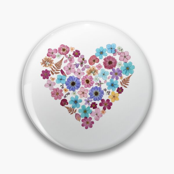 Item preview, Pressed Flowers, Heart Shaped Botanical, Vintage Romantic Pressed Floral designed and sold by DesignDenDo ⭐⭐⭐⭐⭐.