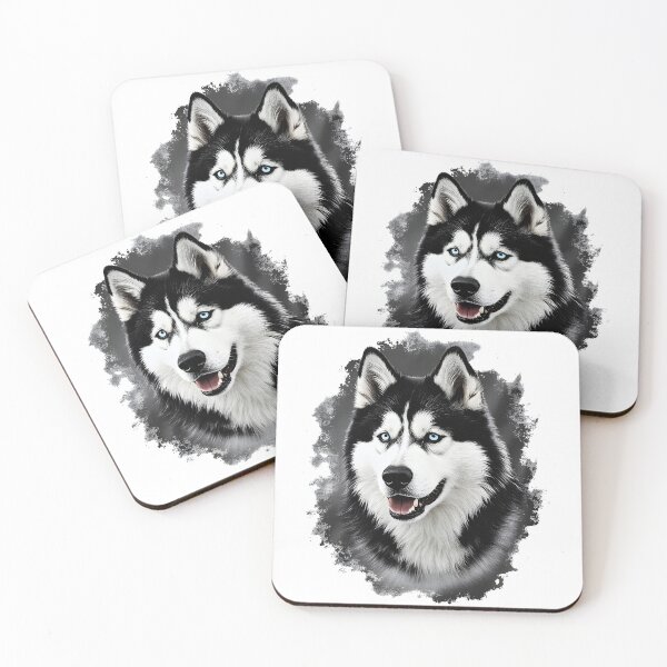 Item preview, Black And White Dog Alaskan Malamute designed and sold by Uglyandcute.