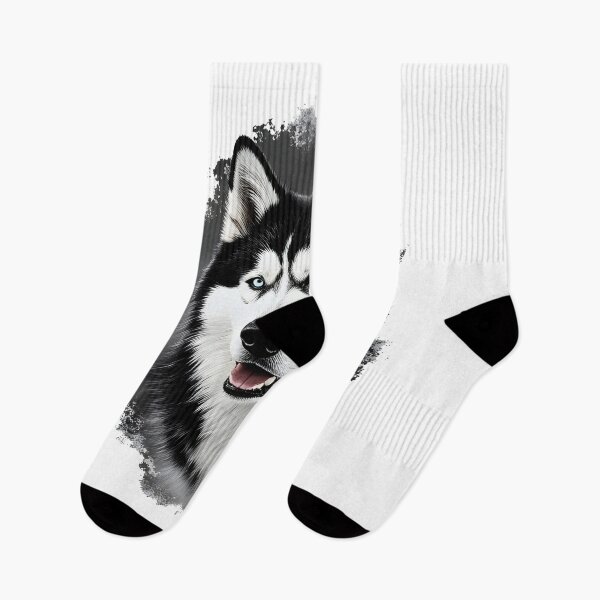 Item preview, Black And White Dog Alaskan Malamute designed and sold by Uglyandcute.