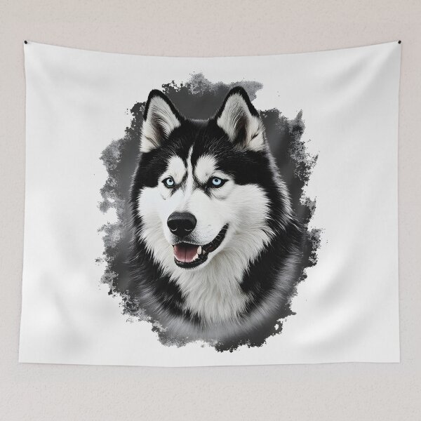 Item preview, Black And White Dog Alaskan Malamute designed and sold by Uglyandcute.
