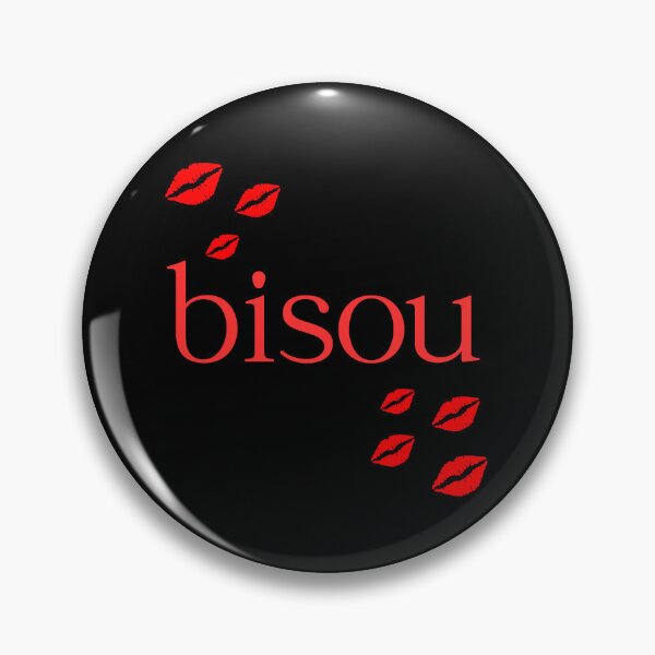 Item preview, Bisou Typography Design with Lips | Romantic & Playful Red Graphic designed and sold by photo-travel.