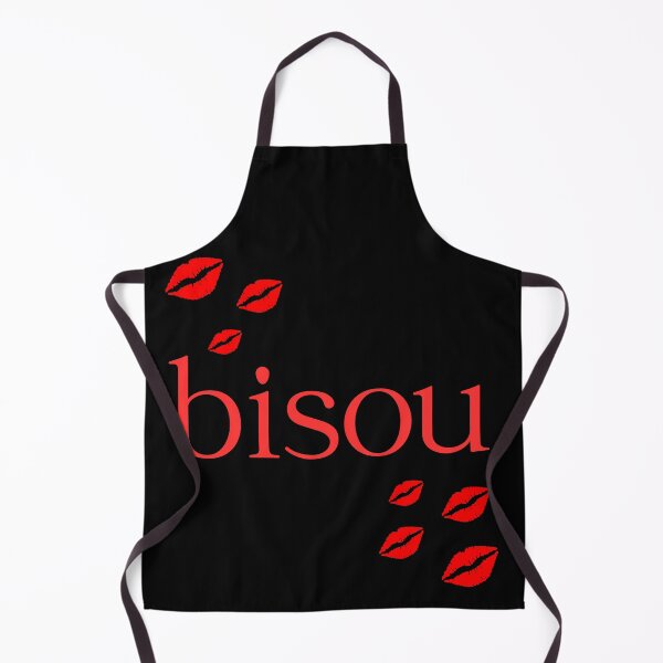 Item preview, Bisou Typography Design with Lips | Romantic & Playful Red Graphic designed and sold by photo-travel.