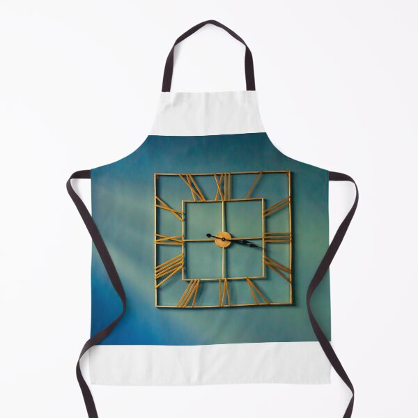 Item preview, Elegant Square Wall Clock With Gold Roman Numerals On Blue Gradient Wall designed and sold by Nmallia.