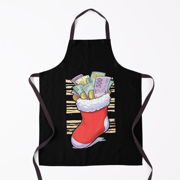 Item preview, Christmas Stocking Full of Money and Bitcoin Illustration designed and sold by DrawHandArt.