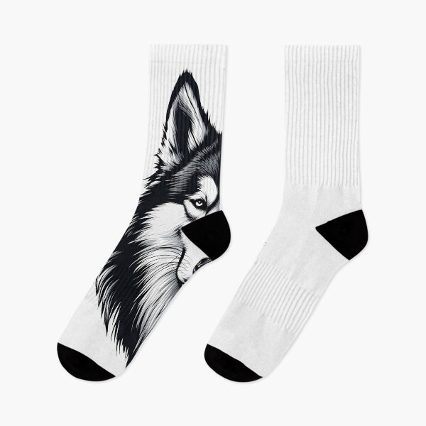 Item preview, Black And White Dog Alaskan Malamute designed and sold by Uglyandcute.