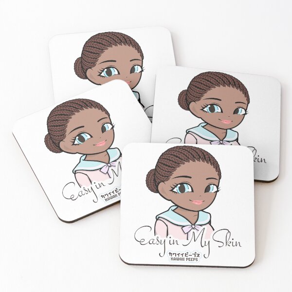 Item preview, Pastel Power Crew Easy in My Skin – Pastel Kawaii Self Care Quote Design designed and sold by P-L-Sardines.